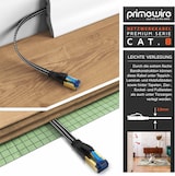 thumbnail of Primewire Flachbandpatchkabel CAT 8 mit Baumwollummantelung - Gigabit Ethernet LAN Kabel - 40 Gbit/s - S/FTP PIMF Schirmung - Netzwerkkabel - 0,5m