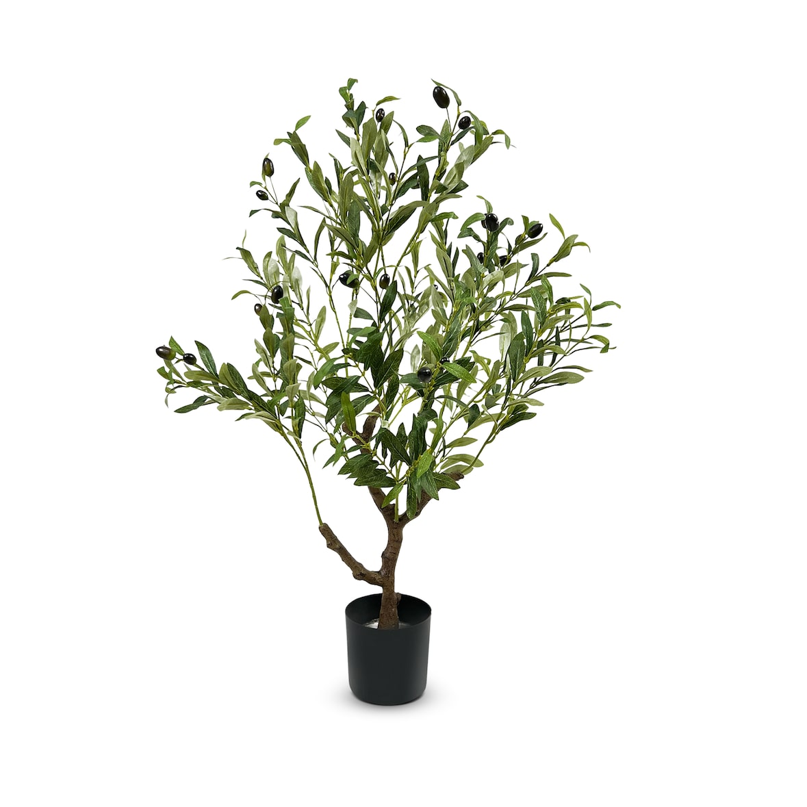 IvoQ Kunst Olijfboom 90 cm – Realistische Kunstplant – Onderhoudsvrij – Hoge Kwaliteit