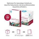 thumbnail of HP ColorChoice-Papier – hervorragende Qualität, hoher Weißgrad und zusätzliche Dicke für Farbdruck, A4, 120 g/m²