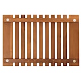 thumbnail of Felpudo de teca HWC-N10, alfombrilla de ducha, teca de calidad B (duramen, 20-30 años), 4x60x40cm