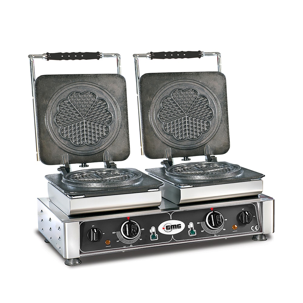 GMG - Waffeleisen Amore-M - 2x (Ø 17cm) - Wechselbare Backplatte & einfache Montage - 50° bis 300°C - Leichte Reinigung