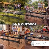 thumbnail of Casaria Bierzeltgarnitur 180 cm Klappbar 1x Campingtisch 2x Campingbank 3 tlg Festzeltgarnitur