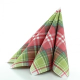 thumbnail of Sovie HOME Serviette Lindi aus Linclass® Airlaid 40 x 40 cm, 12 Stück - Weihnachten Streifen Karos