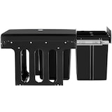 thumbnail of tectake Inbouw prullenbak Ashlyn, 3-voudige scheiding, 31L, telescooprails - zwart - 405885