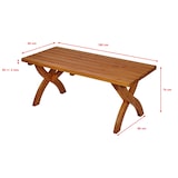 thumbnail of METRO PROFESSIONAL Bierzeltgarnitur Rainbach 3-tlg., Kiefernholz, 2 Bierbänke 180 x 62 cm, 1 Biertisch 180 x 80 cm, braun