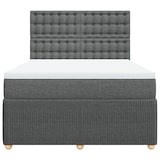 thumbnail of vidaXL Boxspringbett mit Matratze Dunkelgrau 160x200 cm Stoff