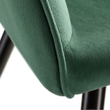 thumbnail of tectake Chaise Rembourrée aspect velours Dossier ergonomique vert foncé/noir - 403657
