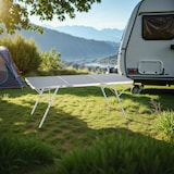 thumbnail of Aluminium Klapptisch Jumbo mit Tragegriff 180x70x70cm - silber