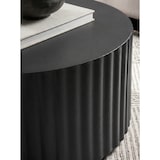 thumbnail of Runder Sofatisch mit Wellen-Muster, Couchtisch Metall Schwarz. 67x67x31 cm | Kadima Design