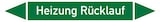 thumbnail of Rohrleitungskennzeichen Heizung Rücklauf - 270x37 mm Folie selbstklebend