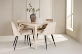 thumbnail of Flora Essgruppe Tisch Ø120cm und 4 Stühle whitewash, beige.