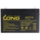 thumbnail of Kung Long WP7-6 Akku Blei 6 Volt 7Ah, Faston 6,3mm // ACHTUNG: Geliefert wird 4,8mm inkl. 6,3mm Adapter!
