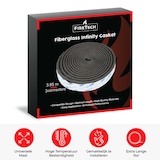 thumbnail of FireTech Fiberglass Infinity Vilt – Universele Kamado Pakking (3,85m x 3cm) met 3 Connectors – Geschikt voor Alle Kamado Barbecues - Glasvezel
