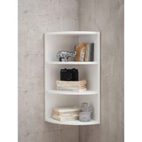 thumbnail of Eckregal `Nidda`: Modern, 3 Fächer, runde Front, Melaminharz-Beschichtung, schneller Aufbau. Weiß, 30x30x60 cm | Kadima Design