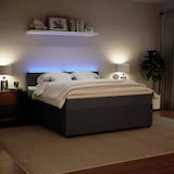 thumbnail of vidaXL Boxspringbett mit Matratze Dunkelgrau 180x200 cm Samt