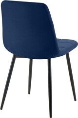 thumbnail of Esszimmerstuhl FANOR - Samt Dunkelblau 45x55x84 cm | Essstühle Esszimmerstühle Küchenstühle Wohnzimmerstühle