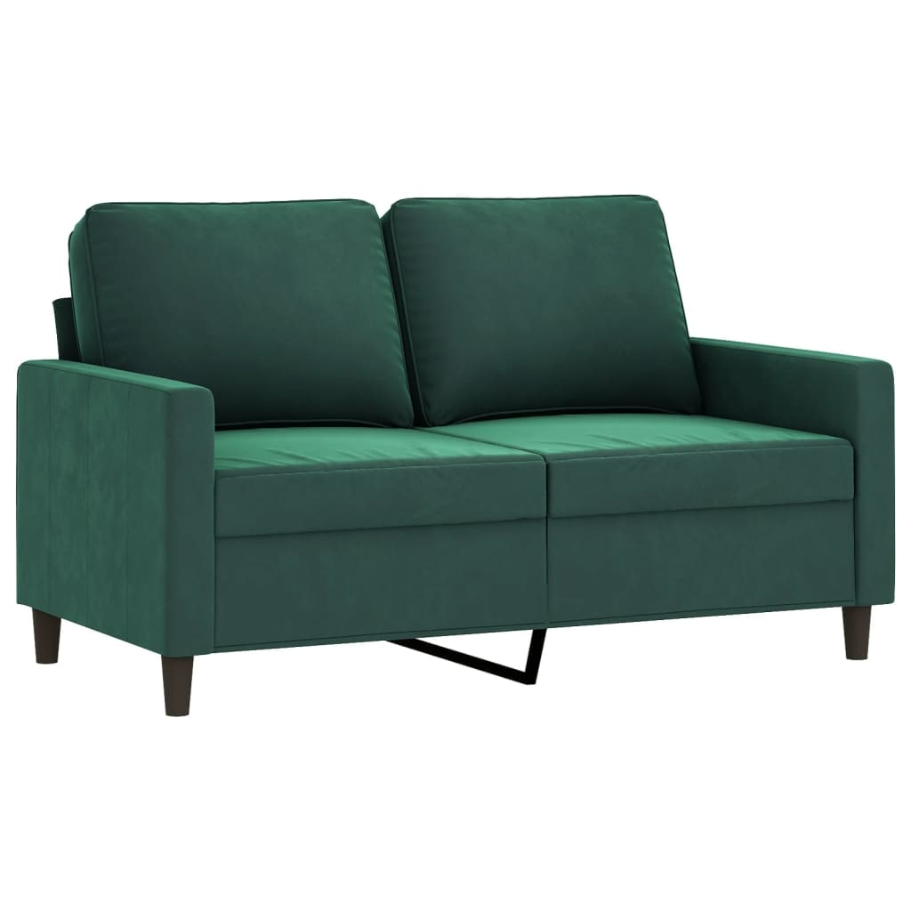 vidaXL Tweezitsbank 120 cm fluweel donkergroen