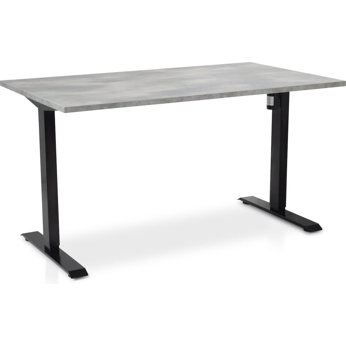 Zit-sta bureau elektrisch verstelbaar - MRC EASY 140 x 80 cm | frame zwart – blad betonlook