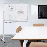 thumbnail of COSTWAY Doppelseitiges mobiles Whiteboard, 120 x 80 cm, höhenverstellbares magnetisches Whiteboard mit Rollen