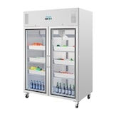 thumbnail of Frigorífico expositor de acero inoxidable, con 2 puertas de vidrio, Gastronorm 2/1, Polar 1200L CW198