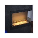 thumbnail of CORN 600 – Eck-Biokamin, eingebauter Bioethanol-Kamin. Rechte Öffnung – mit Glas