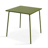 thumbnail of Vierkante tuin tafel van klei metaal kaki groen 70cm Oviala