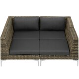 thumbnail of tectake Pieza modular para conjunto de ratán Villanova esquina izquierda  antracita-jaspeado - 404415