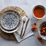 thumbnail of Novastyl - Lot 48 assiettes heracleée en grès bleu