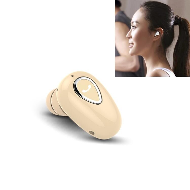 Ecouteurs Bluetooth Rose Gold Anti-Sueur Connexion Rapide Appels HD Beige 2 YONIS