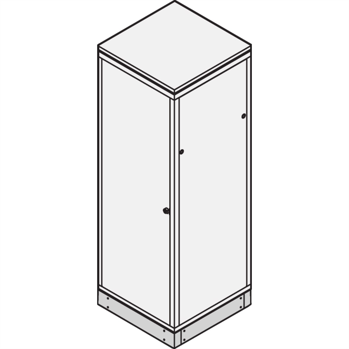 SCHROFF Eurorack Base/Plinth, Glad, 100H 600W 600D