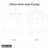 thumbnail of CIARRA Placa de cocción con extractor ONE 59 cm Boost Touch Control con 4 placas 2-Flex Zone Función Stop & Go CBBEH594BBFF