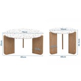 thumbnail of Moderne Couchtisch 70x70x35 und 50x50x45 2er-Set in Natur aus MDF – Flexibles Nesting-Design, hochwertige Materialien, pflegeleicht