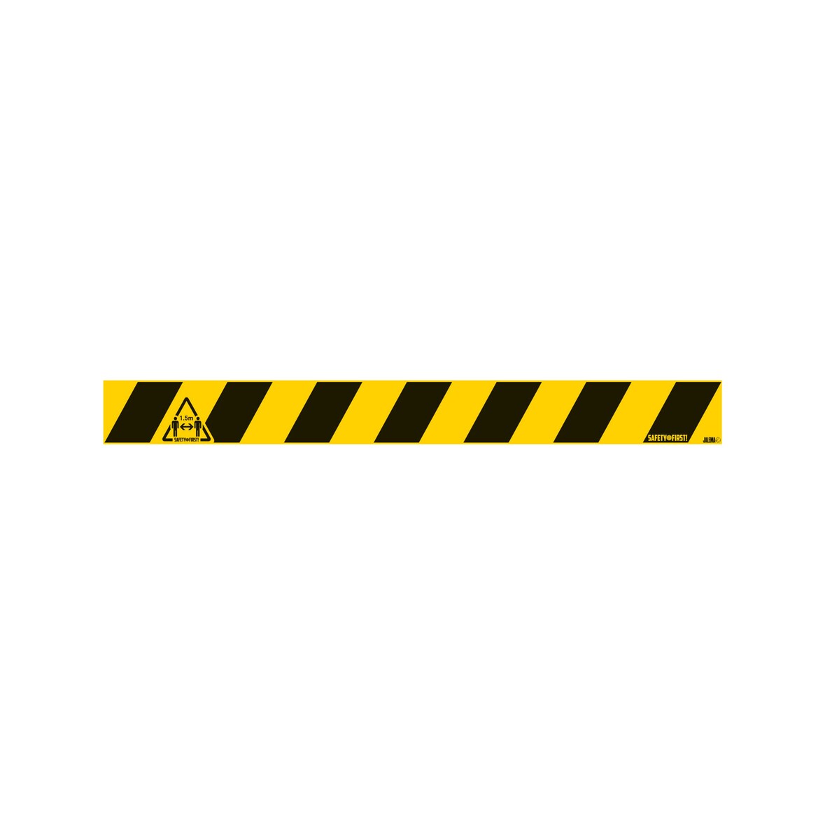 Tarifold Linea adesiva antiscivolo per pavimenti - 1,5 m di distanza | 80 x 8 cm, giallo/nero