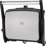 thumbnail of Grill de asar doble Jata GR594 con cuerpo de acero inoxidable. Placa superior basculante con 2 niveles. Apertura de 180º. Placas: 295 x 235 mm