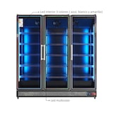 thumbnail of Gasfrit - Armário expositor para bebidas refrigerado Subzero 3 portas, 1880 x 710 x 2050 mm, 1500 litros, luz LED multicolor no vidro.