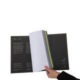 thumbnail of Caderno A4+ capa extra rígida 120H 80G pautado microperfurado 5 faixas cor Navigator Preto