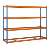 thumbnail of SimonRack Estante industrial, 2000x2100x900 mm, 500 kg no ponto de flexão, 4 níveis, sem prateleiras, estante para garagem, Azul/Laranja- Simonforte
