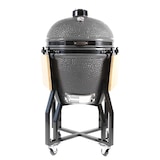 thumbnail of Barbecue à charbon de bois Kamado Céramique Gris - 2 zones de cuisson Grill & Fumoir Ø56cm - Barbecue mobile + 2 tablettes INTEC
