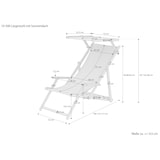 thumbnail of Sonnenliege weiß Liegestuhl Sonnendach Tisch Kissen Gartenliege Deckchair Strandstuhl 10-303STKH