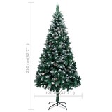 thumbnail of vidaXL Künstlicher Weihnachtsbaum mit Zapfen und Schnee 210 cm