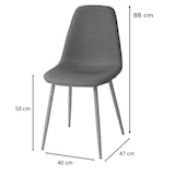 thumbnail of Esszimmerstühle 4er Set FANO grau - Komfortabler Polsterstuhl für Modernes und Stilvolles Design am Esstisch - Küchenstuhl oder Stuhl Esszimmer