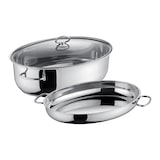 thumbnail of Berndes Ovaler Edelstahlbräter, 3in1 inkl. Glasdeckel 38*25,5 cm