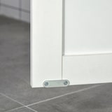 thumbnail of Armario de Suelo para Baño con 2 Puertas Estante Ajustable y Compartimento Abierto Mueble Auxiliar de Almacenaje para Salón Cocina 60x30x80 cm