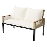 thumbnail of Merax Garten-Loungesessel-Set 4-tlg, Gartenmöbel Sitzgruppe, 2-Sitzer + 2 Sessel + Tisch, mit Kissen, Rattan, Beige