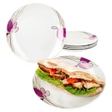 thumbnail of 6er Set Viola Kuchenteller Porzellan 6 Personen Dessert Frühstücks-Teller Blumen