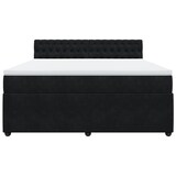 thumbnail of vidaXL Boxspringbett mit Matratze Schwarz 180x200 cm Samt
