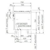 thumbnail of MBM Gasherd 4-flammig mit Elektrobackofen 33,3 kW