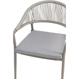 thumbnail of METRO PROFESSIONAL Cadeira empilhável com apoio de braços, incl. almofada, aço/rattan PE/poliéster, champanhe