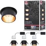thumbnail of Paulmann LED Einbauleuchte 3-Step-Dim Gil Coin Basisset  IP44 rund 68mm  Coin 3x6W 3x470lm 230V dimmbar 2700K Schwarz matt#Gold 93379