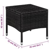 thumbnail of vidaXL 3-delige Bistroset poly rattan zwart